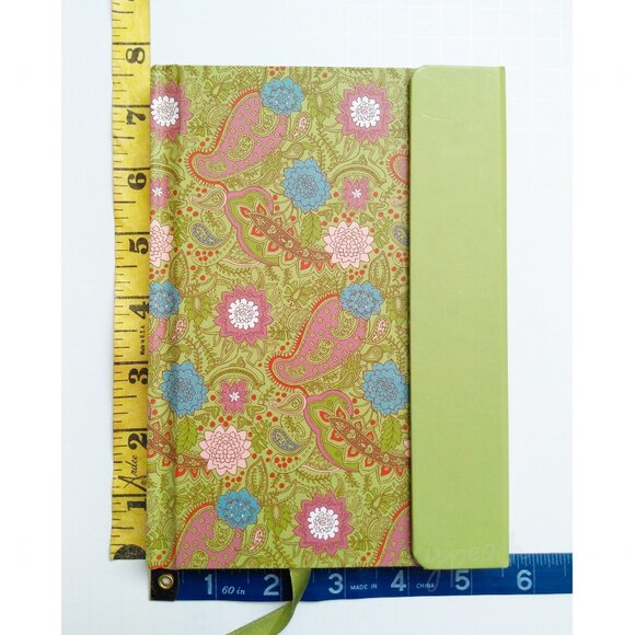DiVOGA Magnetic Hardcover Journal Lined 5x7 NEW (FLAWS) Green Paisley Notebook - Picture 7 of 9